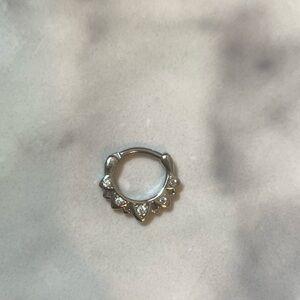 Septum or cartilage click ring